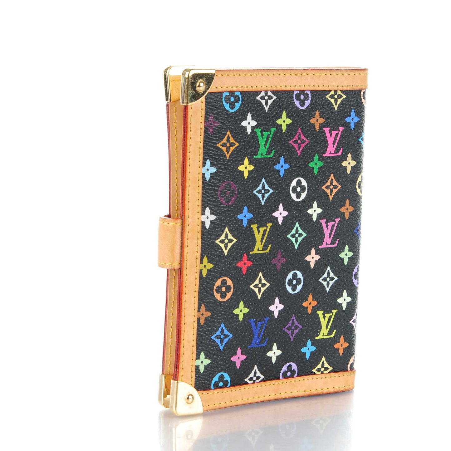 Monogram Multicolor Small Ring Agenda Cover Black