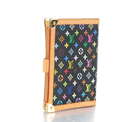 Louis Vuitton Monogram Multicolor Small Ring Agenda Cover Black 3 of 8