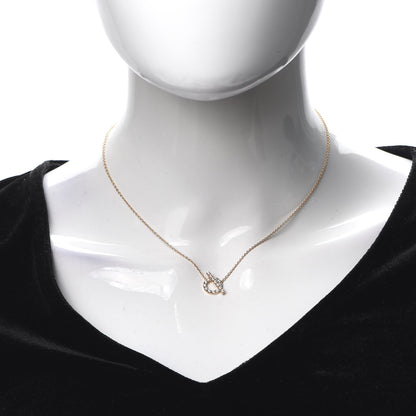 Hermes 18K Rose Gold Diamond Finesse Pendant Necklace 2 of 6