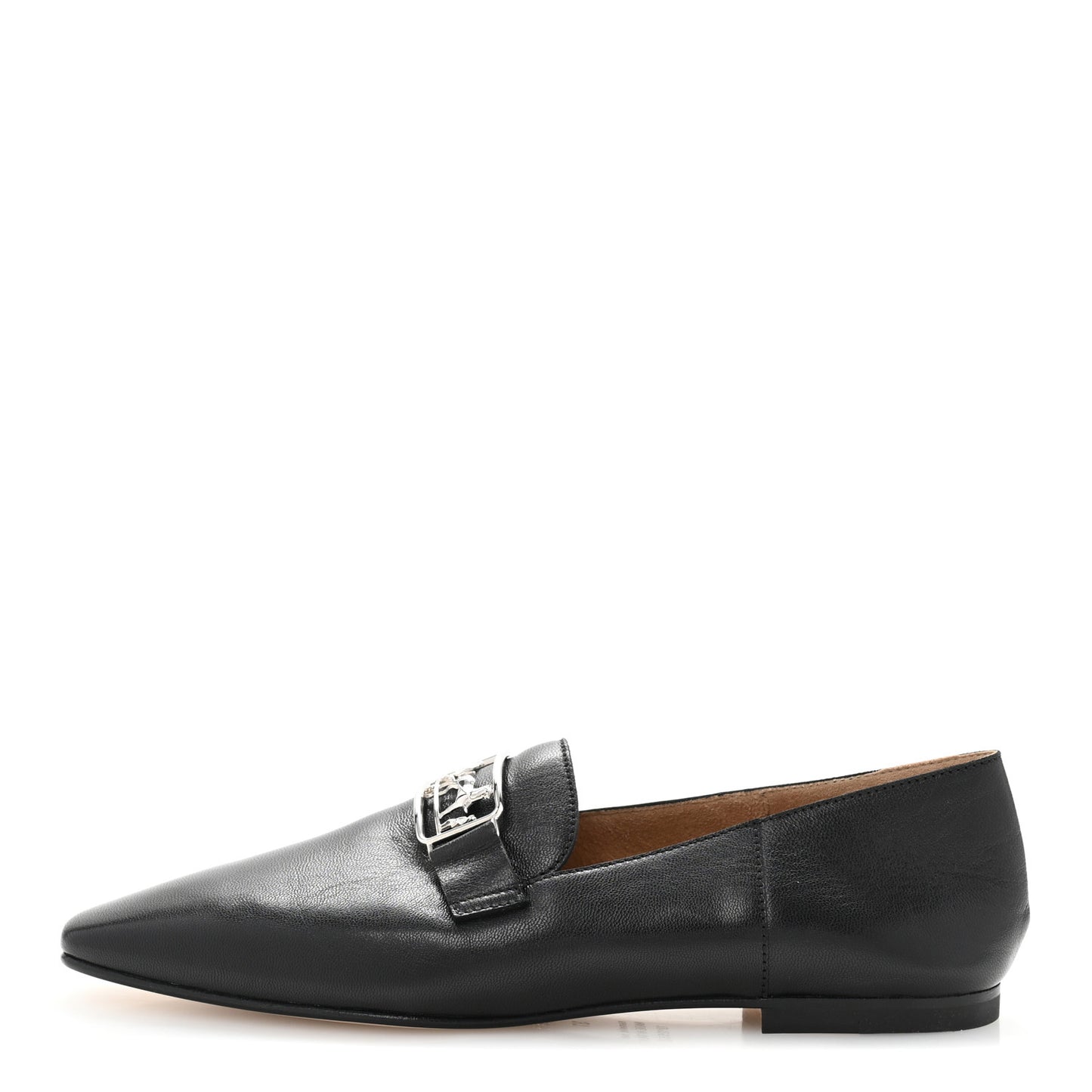 Supple Goatskin Womens Time Loafers 37 Black