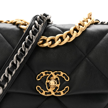 Chanel Lambskin Quilted Medium Chanel 19 Flap Black 8 of 11