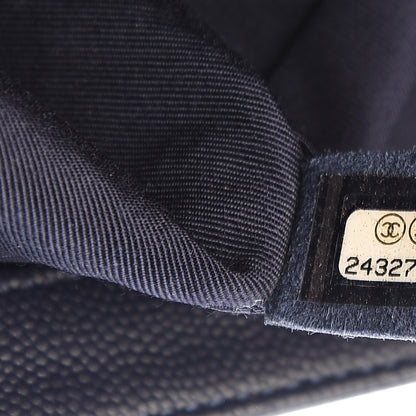 Chanel Caviar Quilted Medium Boy Flap Dark Blue 6 of 10