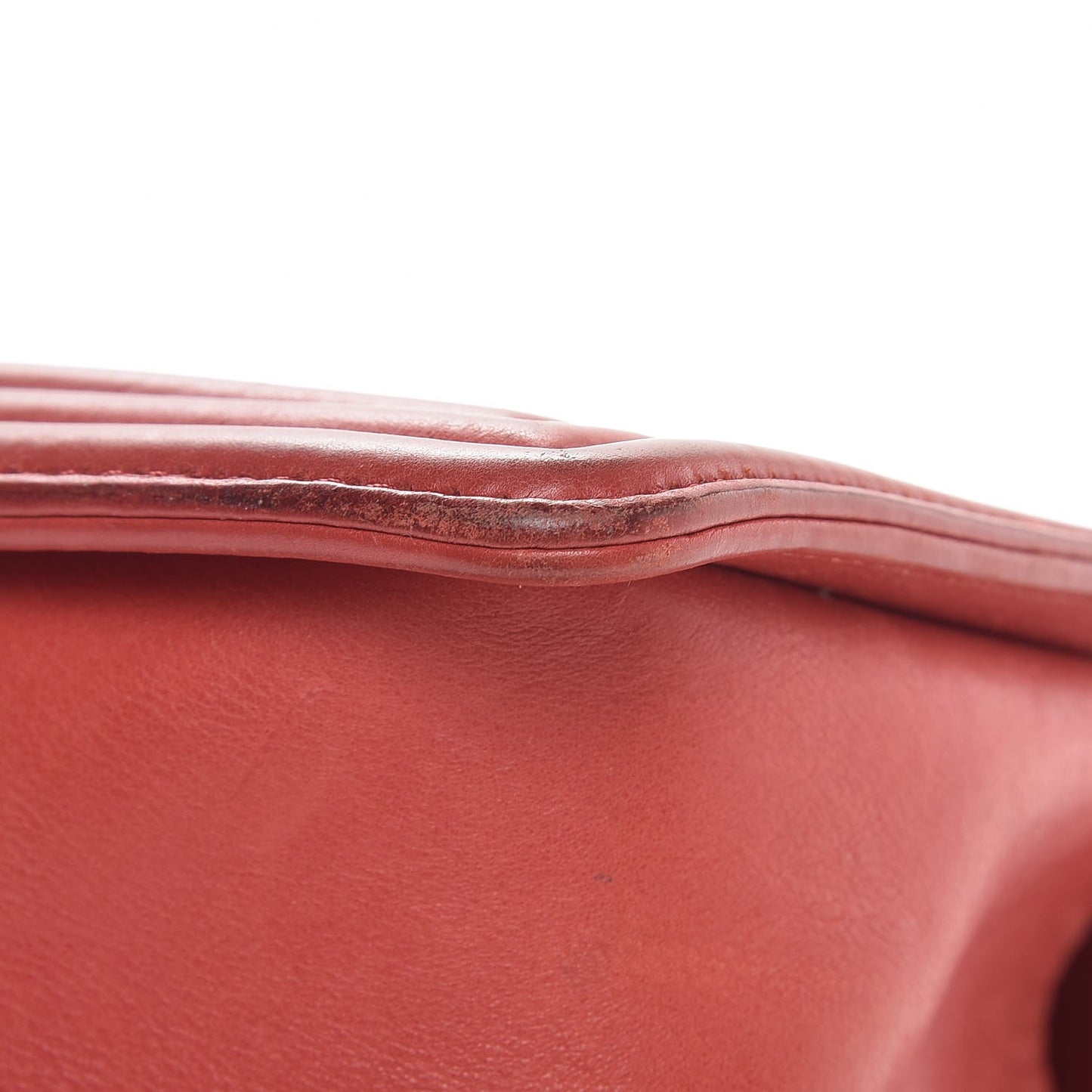 Calfskin Quilted Medium Boy Flap Red