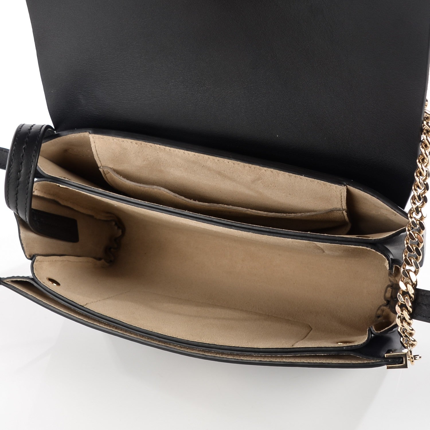 Chloe Suede Calfskin Small Faye Shoulder Bag Black 9 of 9