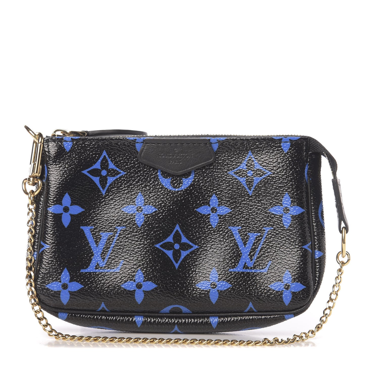 Colored Monogram Mini Pochette Accessories Blue Black