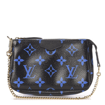 Louis Vuitton Colored Monogram Mini Pochette Accessories Blue Black 1 of 7