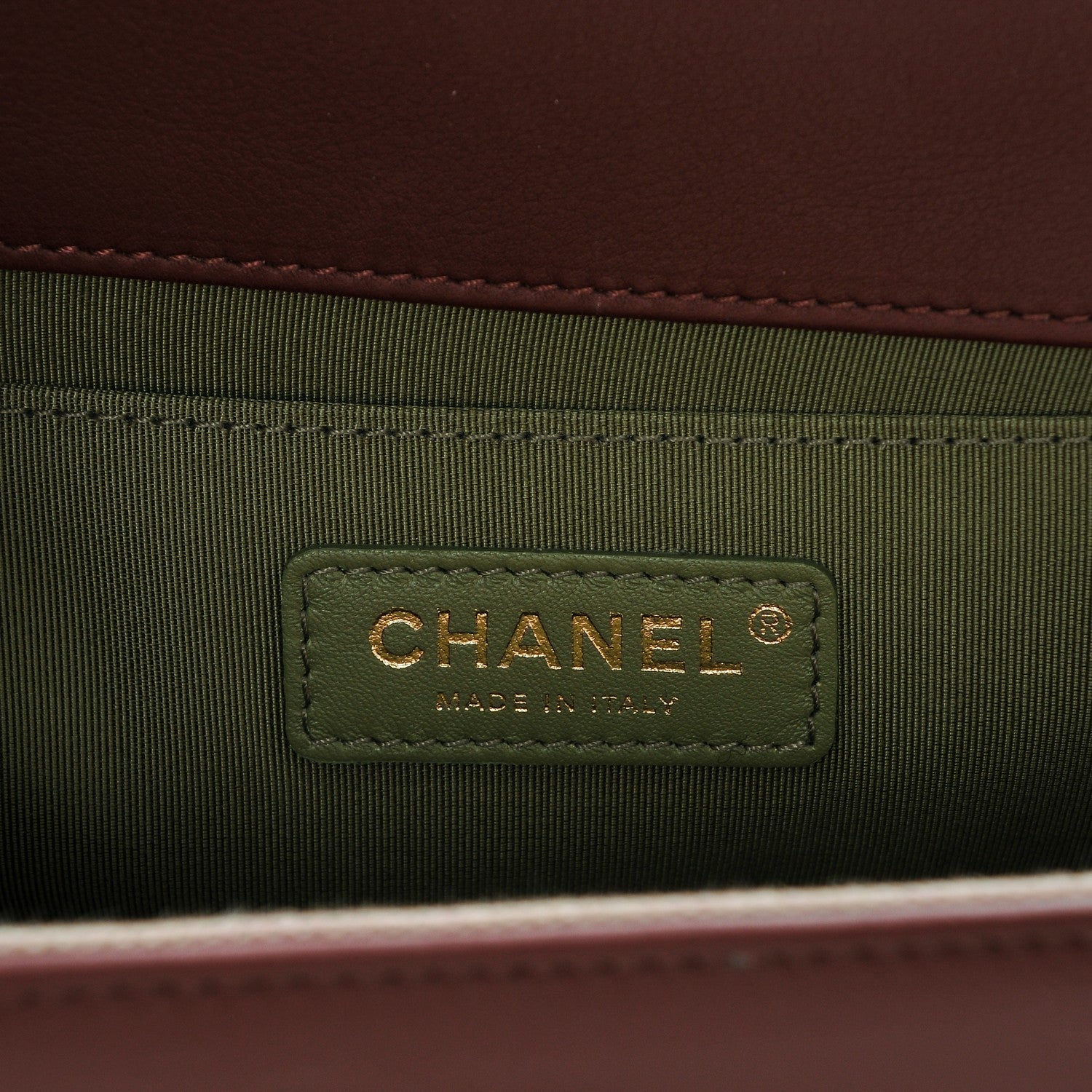 Chanel Calfskin Quilted Medium Boy Flap Burgundy 6 of 7