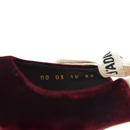 Christian Dior Velvet Ribbon J'Adior Slingback 65mm Pumps 39 Deep Amaranth 10 of 11