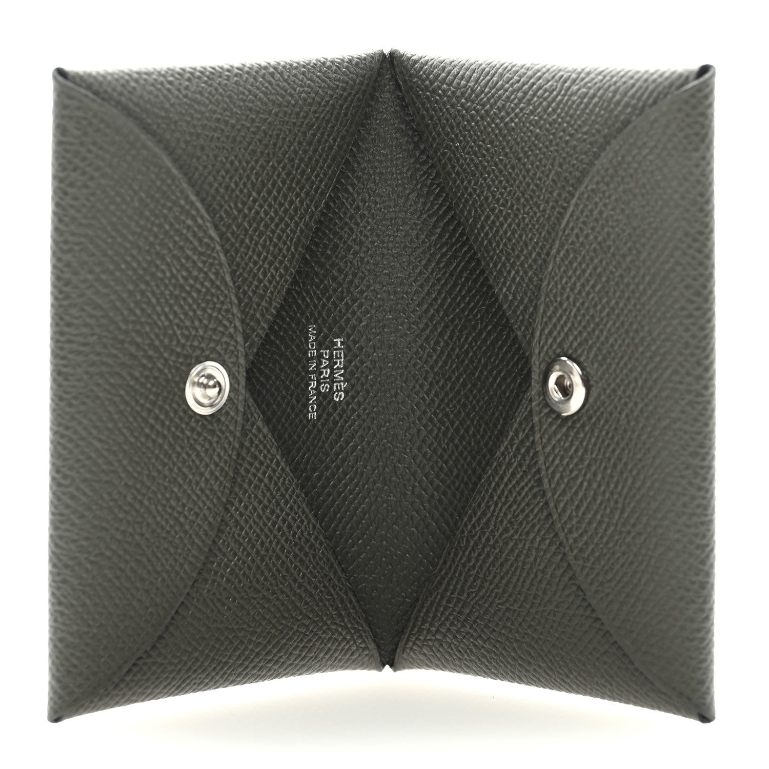 Hermes Epsom Calvi Card Case Etain 5 of 6