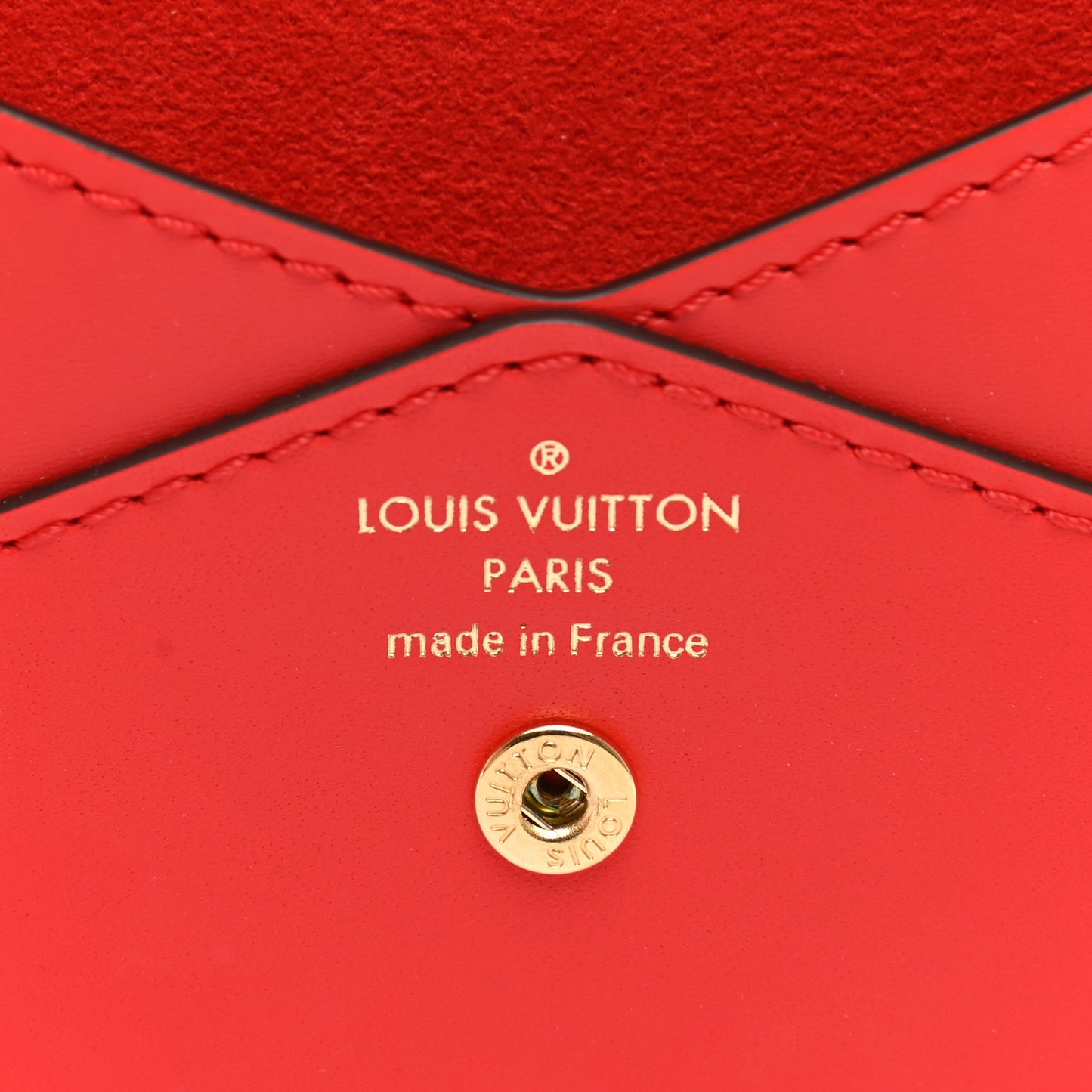 Veau Cachemire Chinese New Year Rat Envelope Pouch Red
