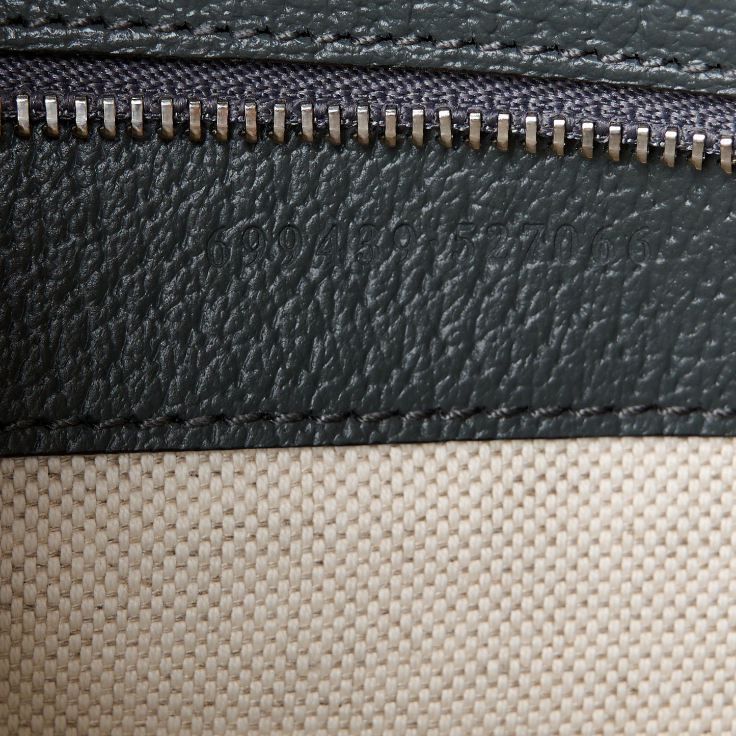 GG Supreme Monogram Textured Dollar Calfskin Web Ophidia Wristlet Shoulder Bag Grey Black Graphite Grey