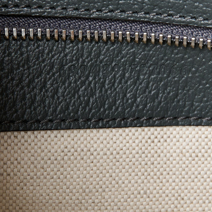 Gucci GG Supreme Monogram Textured Dollar Calfskin Web Ophidia Wristlet Shoulder Bag Grey Black Graphite Grey 7 of 11