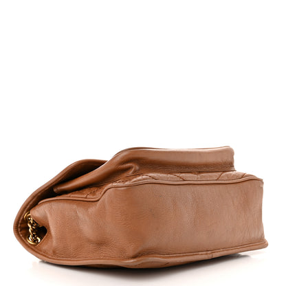 Saint Laurent Crinkled Calfskin Matelasse Monogram Medium Niki Chain Satchel Caramel 4 of 11