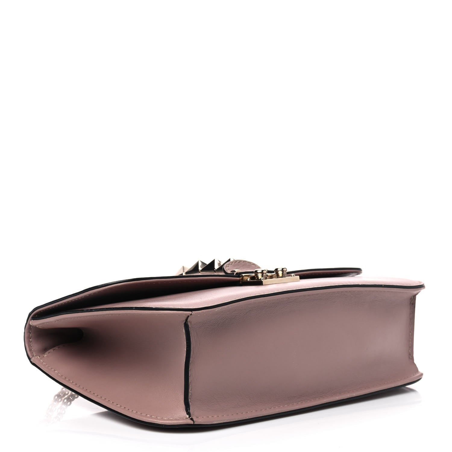 Valentino Garavani Vitello Medium Glam Lock Rockstud Flap Poudre 3 of 8