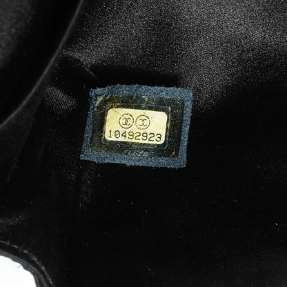 Chanel Satin Beaded Ribbon Bow Clutch Black 7 of 7
