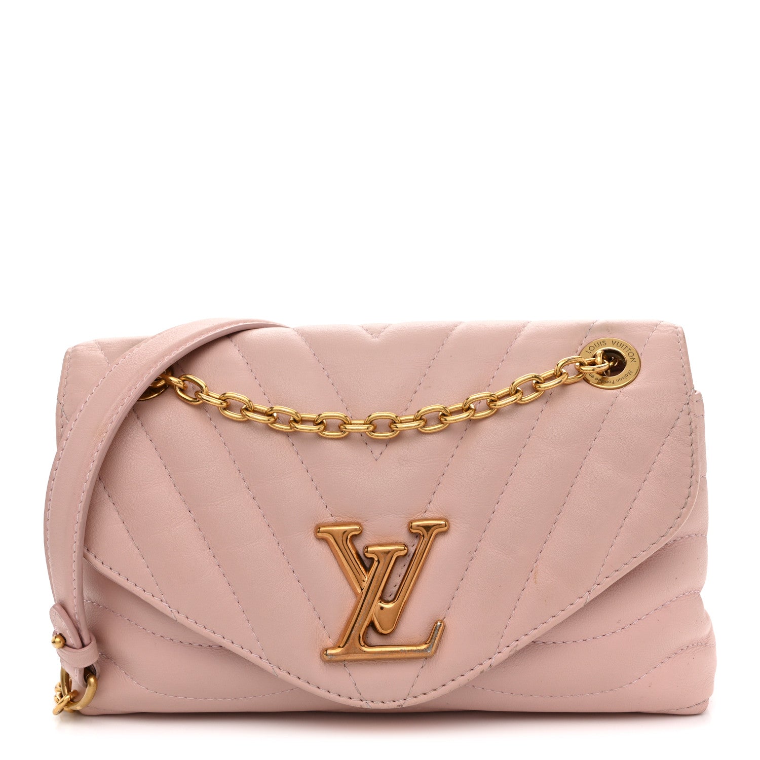 Louis Vuitton Calfskin New Wave Chain MM NM Rose Ballerine 1 of 18