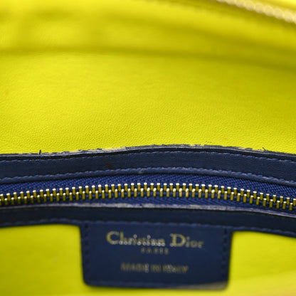 Christian Dior Lambskin Cannage Large Tri-Color Lady Dior Pink Blue Yellow 13 of 13