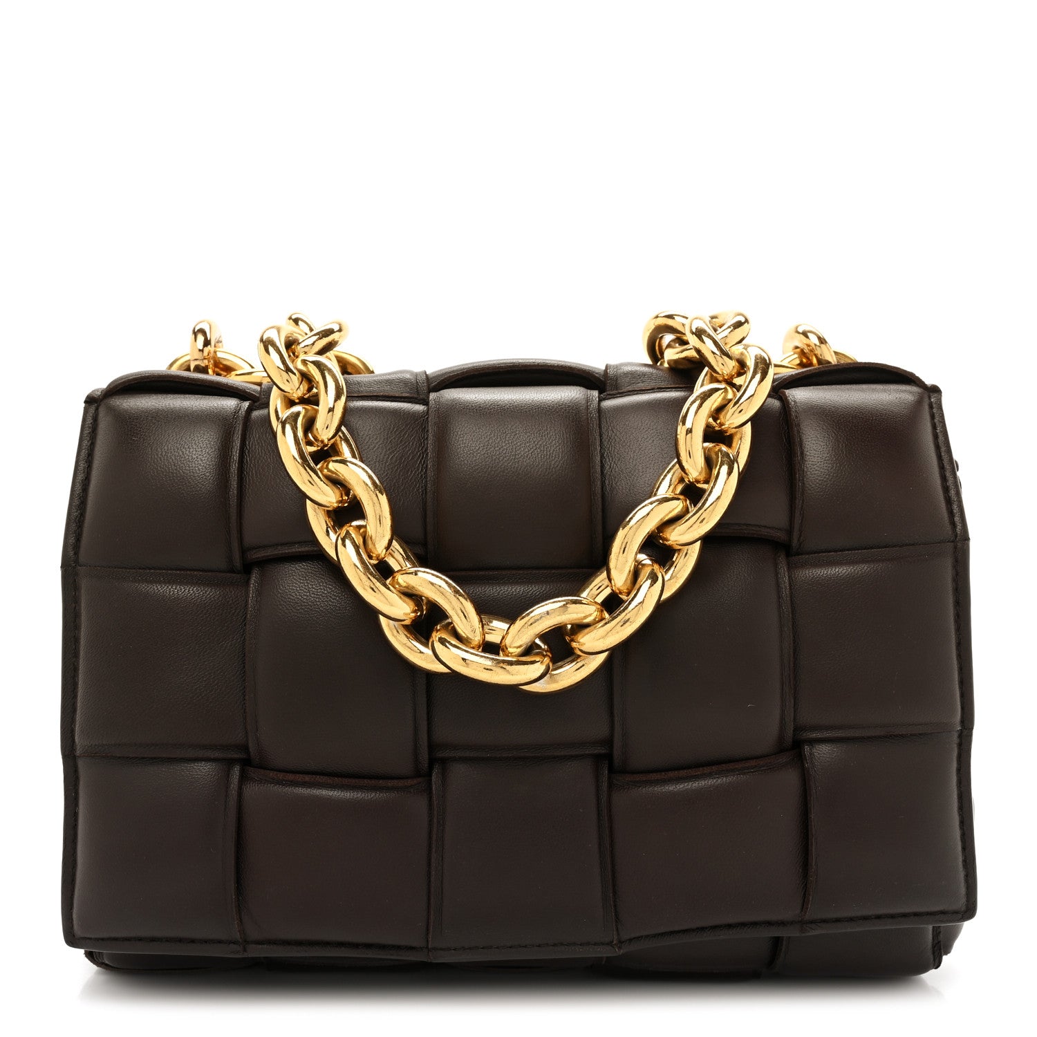 Bottega Veneta Lambskin Maxi Intreccio Padded Chain Cassette Crossbody Bag Fondant 1 of 11
