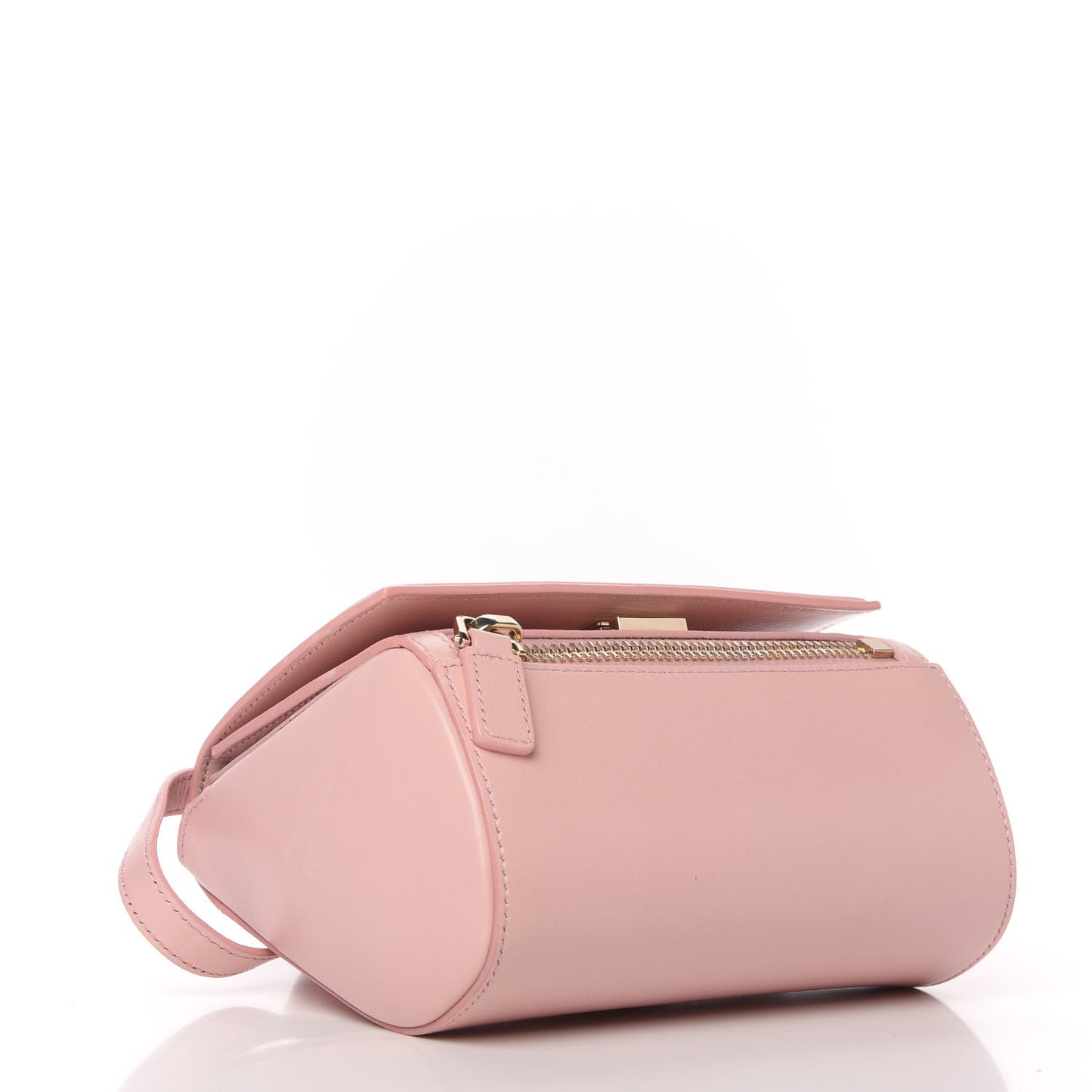 Textured Calfskin Mini Pandora Box Crossbody Bag Pink