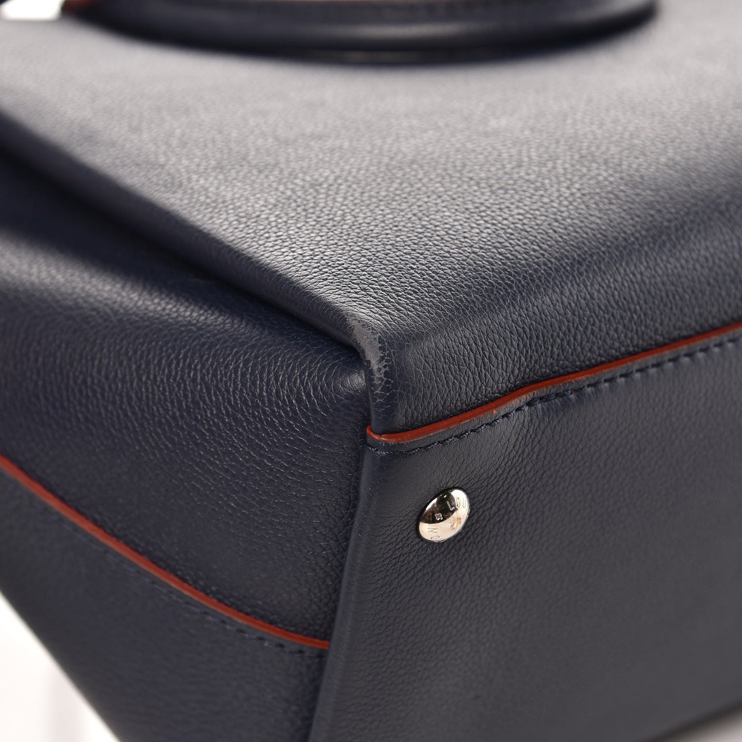 Calfskin Lockmeto Marine Rouge