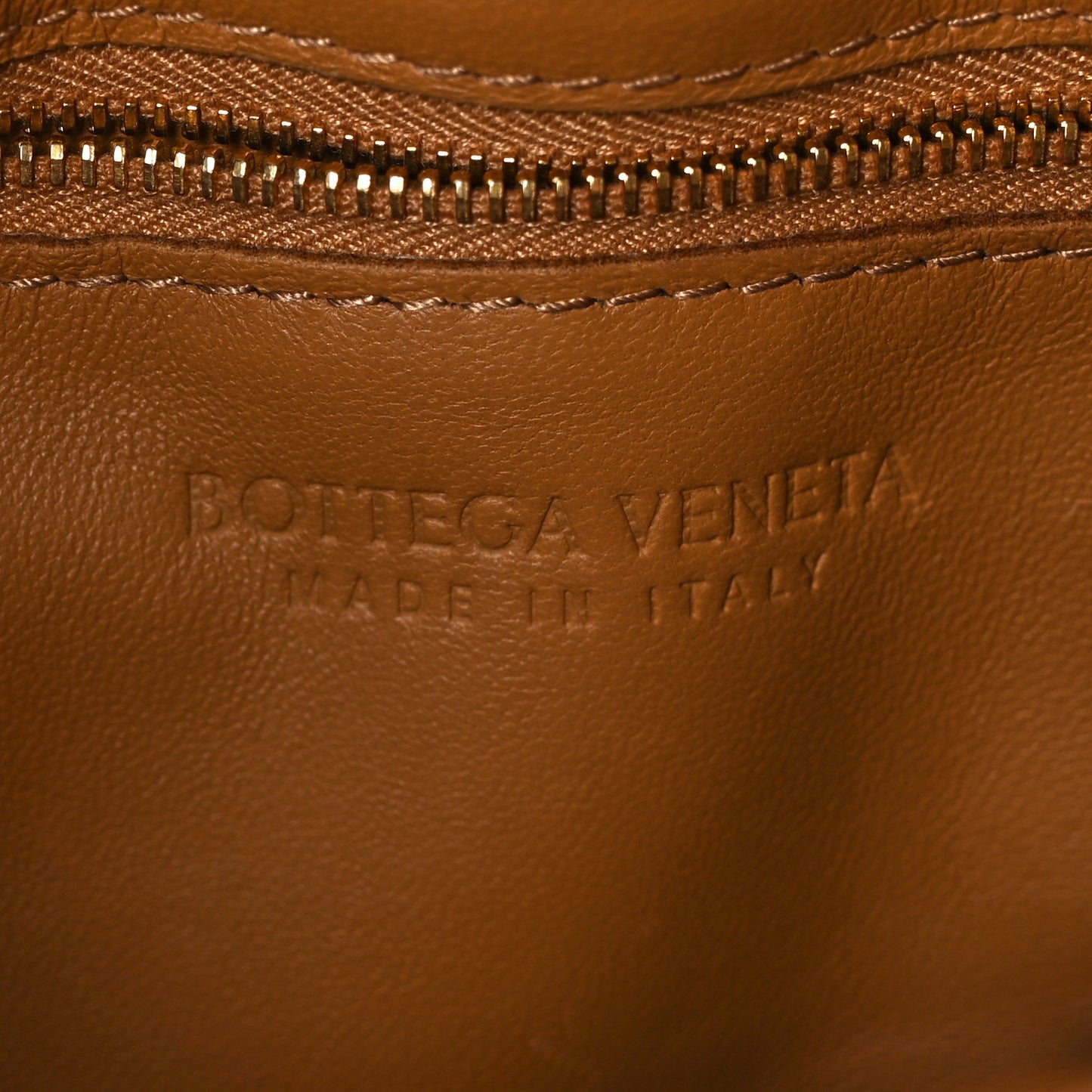 Nappa Maxi Intreccio Padded Cassette Crossbody Bag Caramel