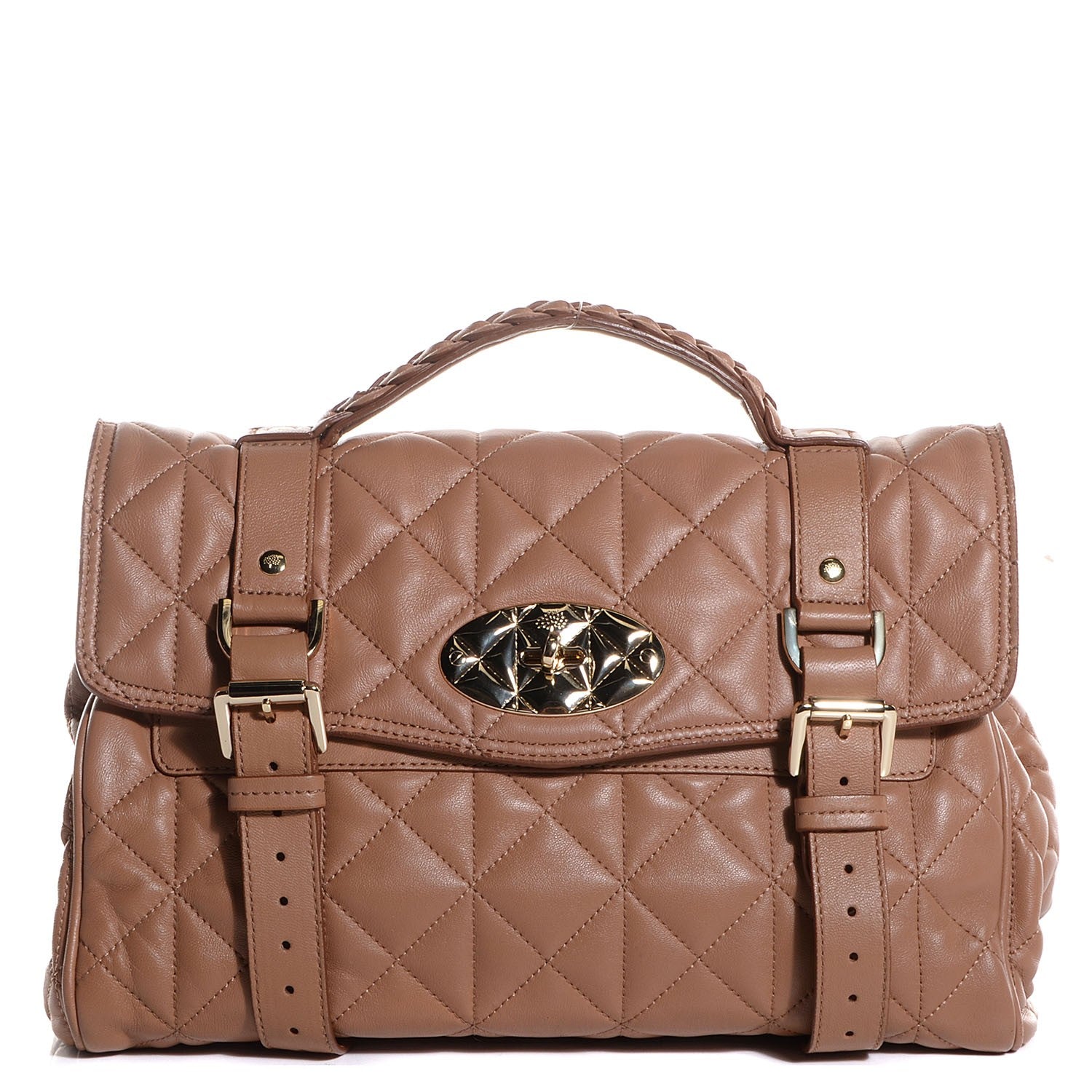 Mulberry Nappa Quilted Medium Alexa Deer Brown 1 of 12