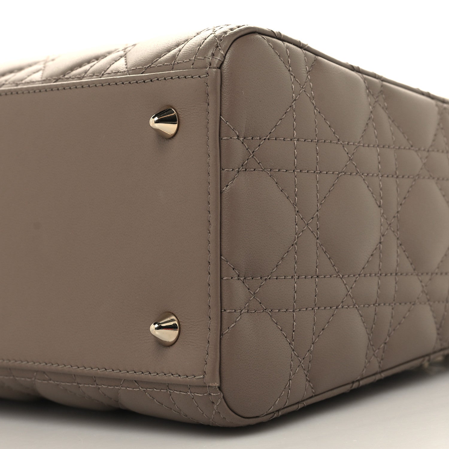 Christian Dior Lambskin Cannage Medium Lady Dior Warm Taupe 10 of 10