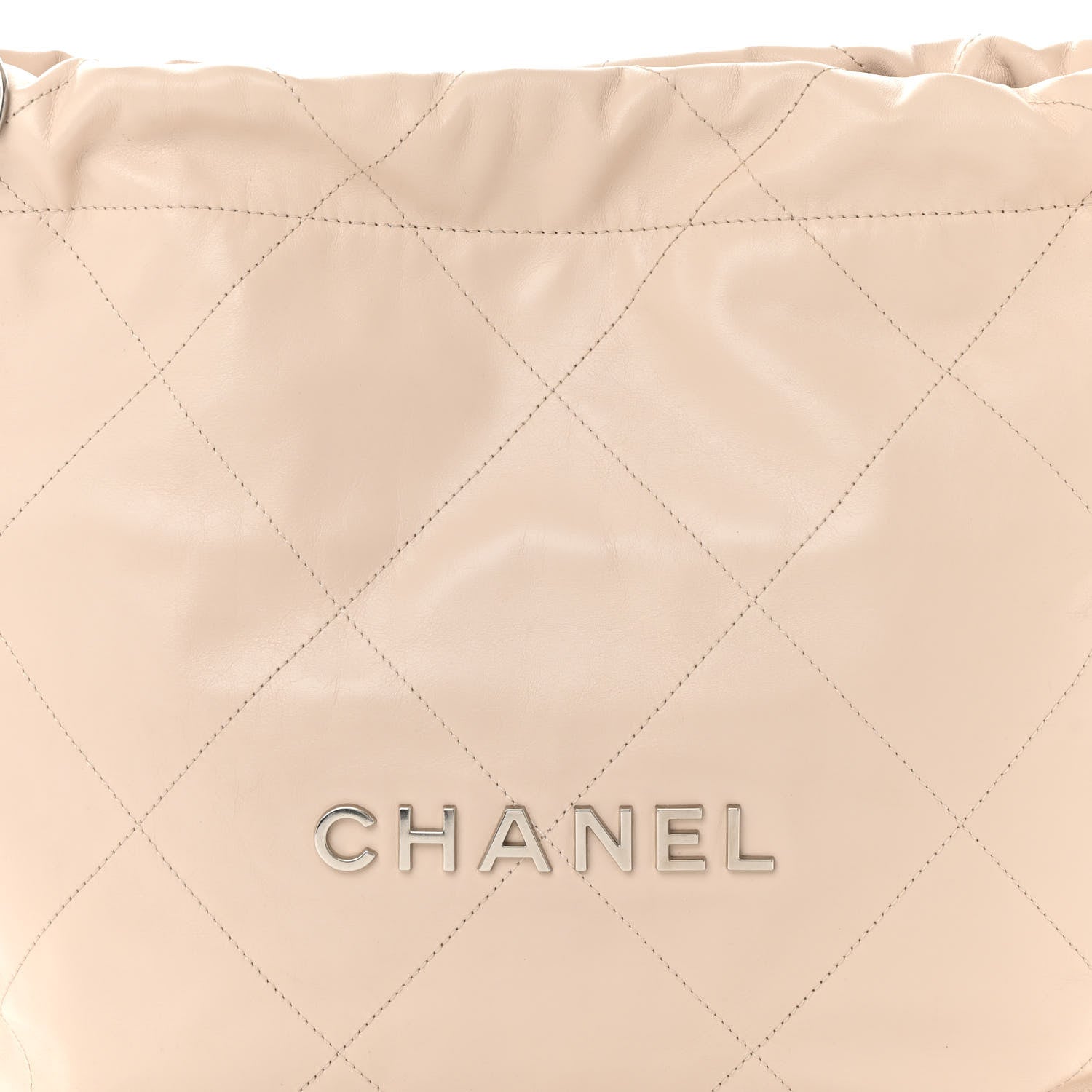 Chanel Shiny Calfskin Quilted Small Chanel 22 Ecru 9 of 11