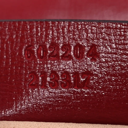 Gucci GG Supreme Monogram Azalea Calfskin Horsebit 1955 Shoulder Bag Beige Ebony New Cherry Red 7 of 10