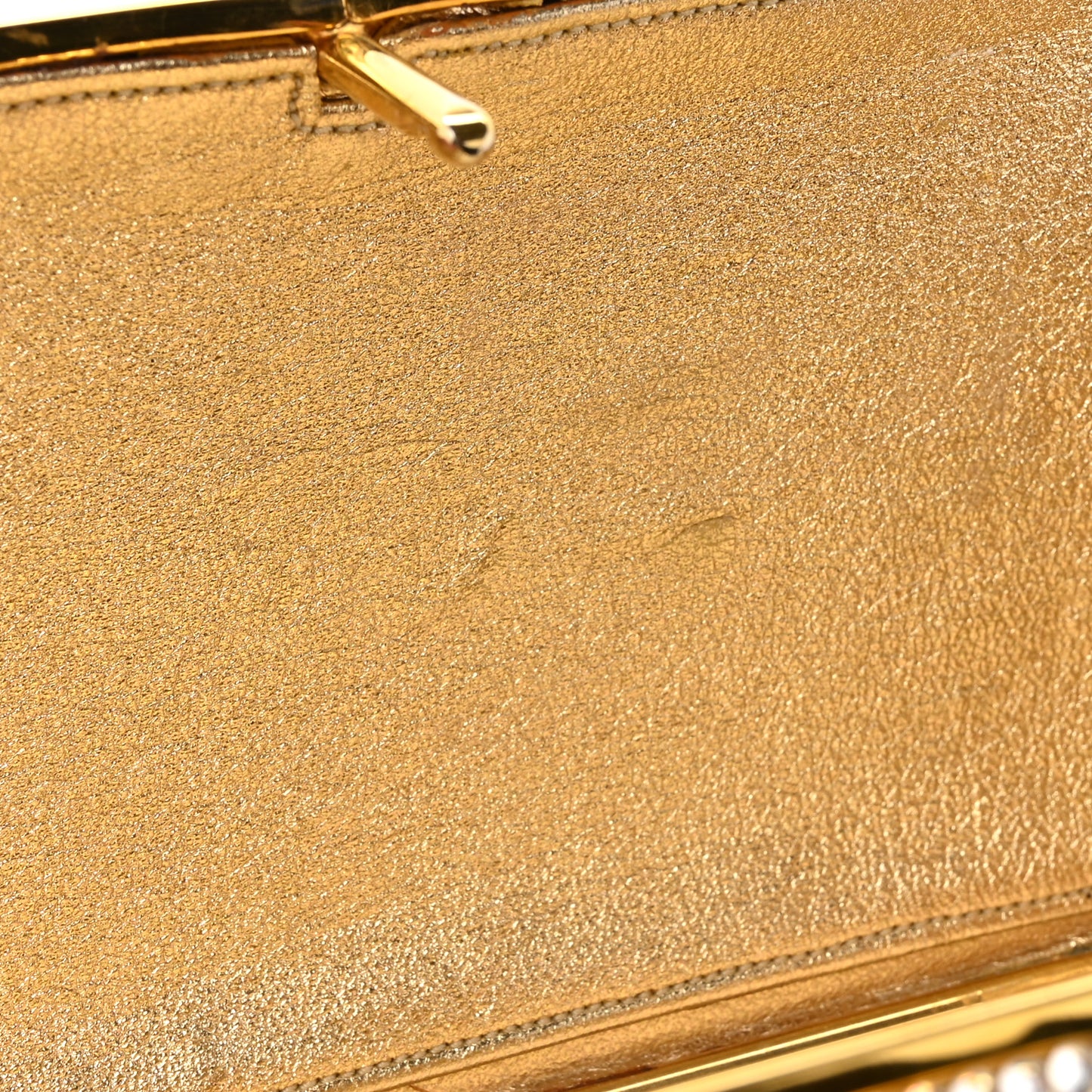 Crystal Flower Minaudiere Clutch Gold Multicolor