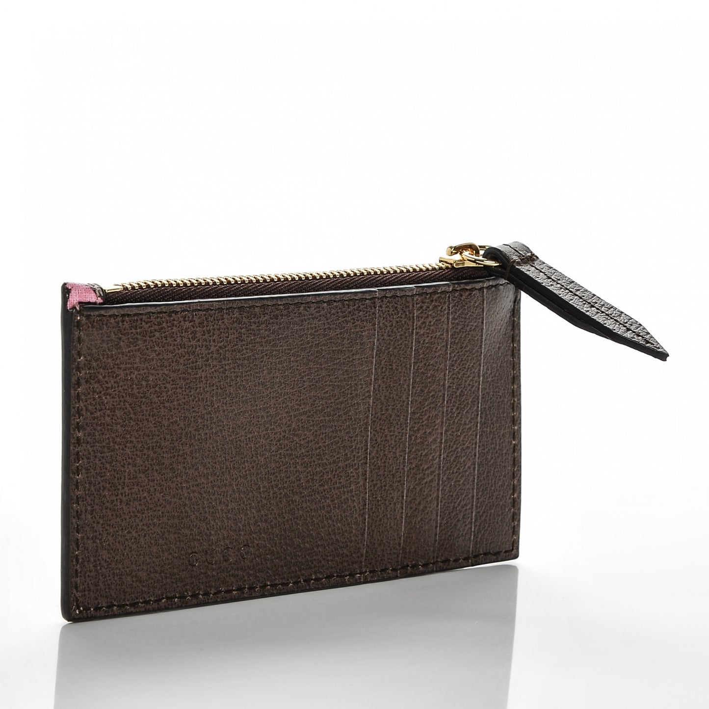 GG Supreme Monogram Bengal Coin Case Card Holder Beige Crop Pink New Acero