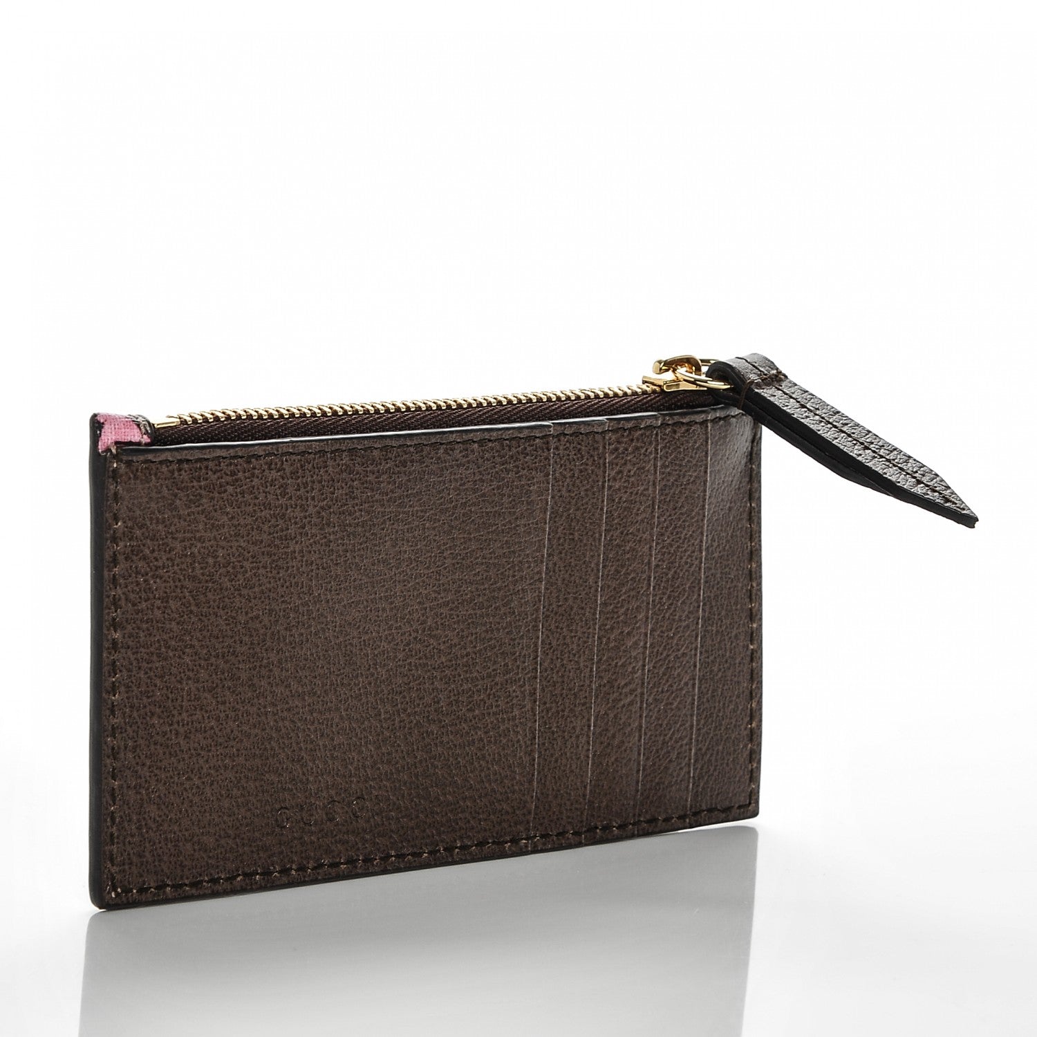 Gucci GG Supreme Monogram Bengal Coin Case Card Holder Beige Crop Pink New Acero 3 of 6