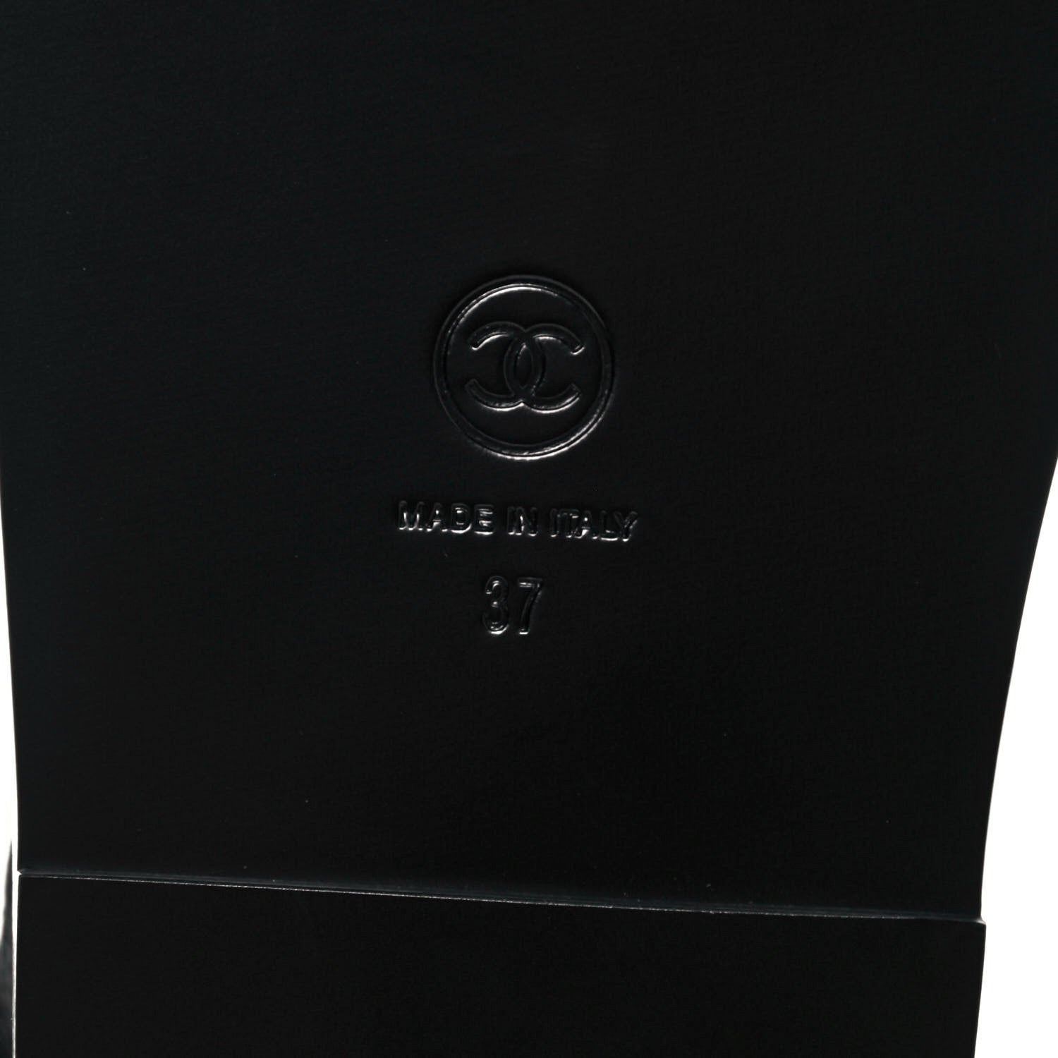 Chanel Grained Calfskin Velcro Dad Sandals 37 Black 7 of 10