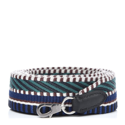 Hermes Toile Swift 25mm Sangle Cavale Shoulder Strap Malachite Bleu Electrique Black 1 of 6