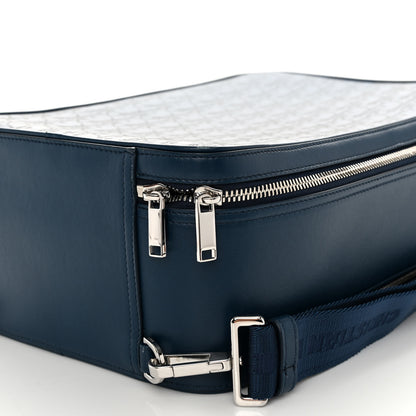 Christian Dior Calfskin Perforated Oblique Galaxy Marsupio World Tour Pelle Sling Navy Blue 10 of 12
