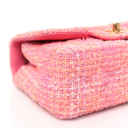 Chanel Tweed Quilted Mini Rectangular Flap Pink Orange White 8 of 12