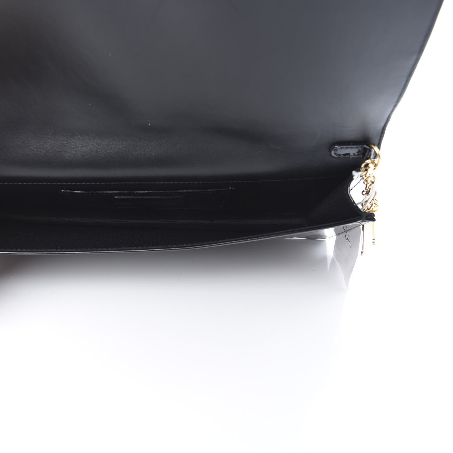 Christian Dior Patent Cannage Lady Dior Convertible Clutch Black 5 of 10