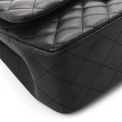 Chanel Lambskin Quilted Jumbo Double Flap Black 10 of 12