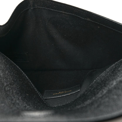 Saint Laurent Grain De Poudre Uptown Pouch Black 5 of 11