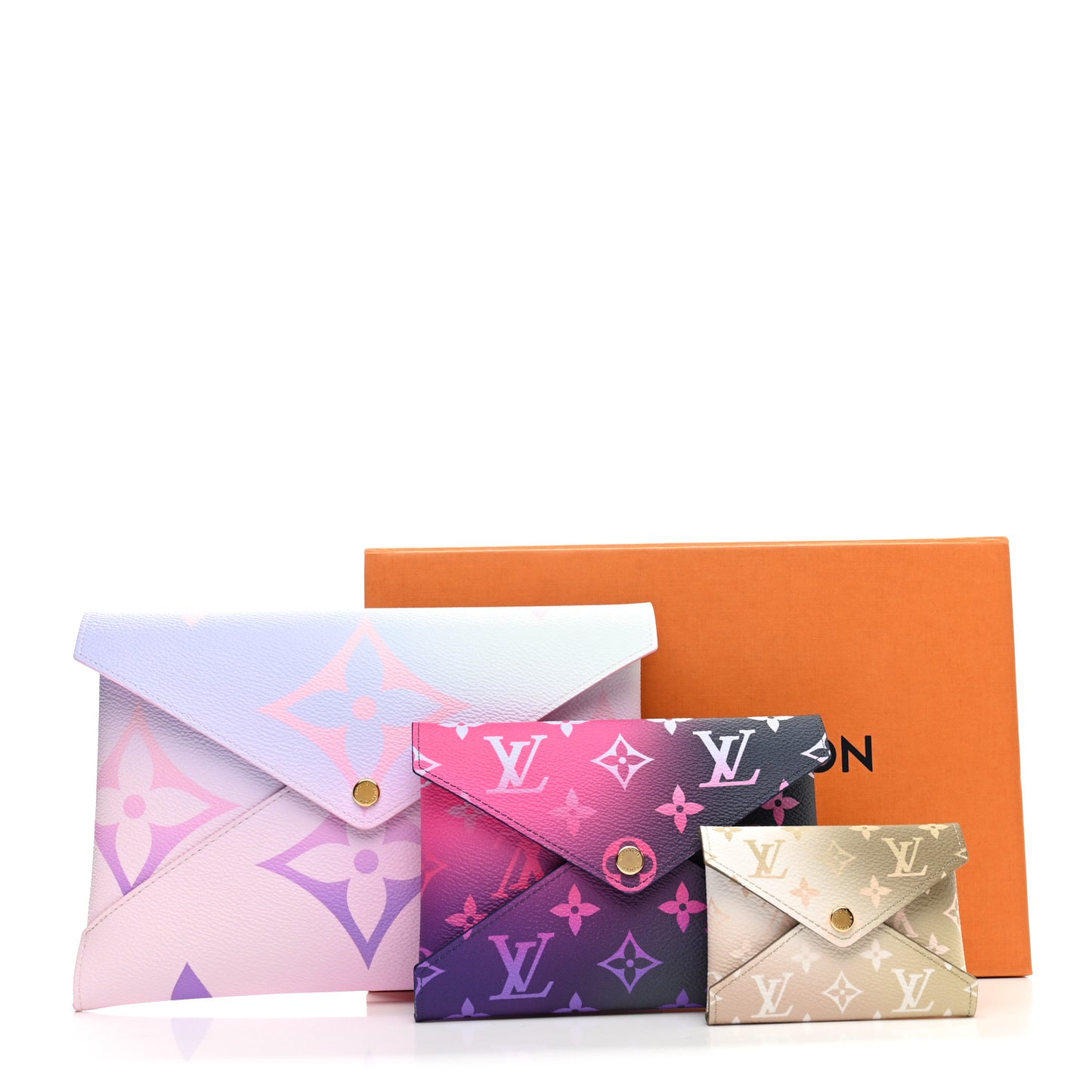 Monogram Giant Spring in the City Kirigami Pochette Set Sunrise Pastel Midnight Fuchsia Sunset Kaki