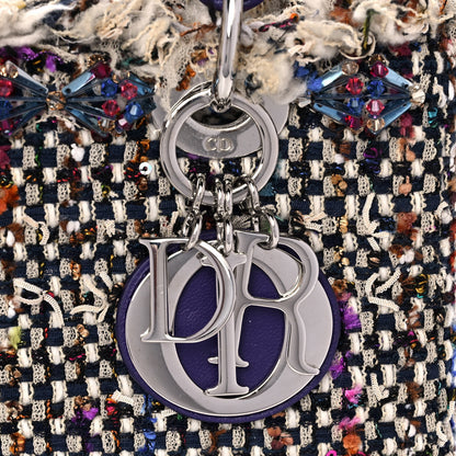 Christian Dior Tweed Fringe Medium Lady Dior Purple 8 of 15
