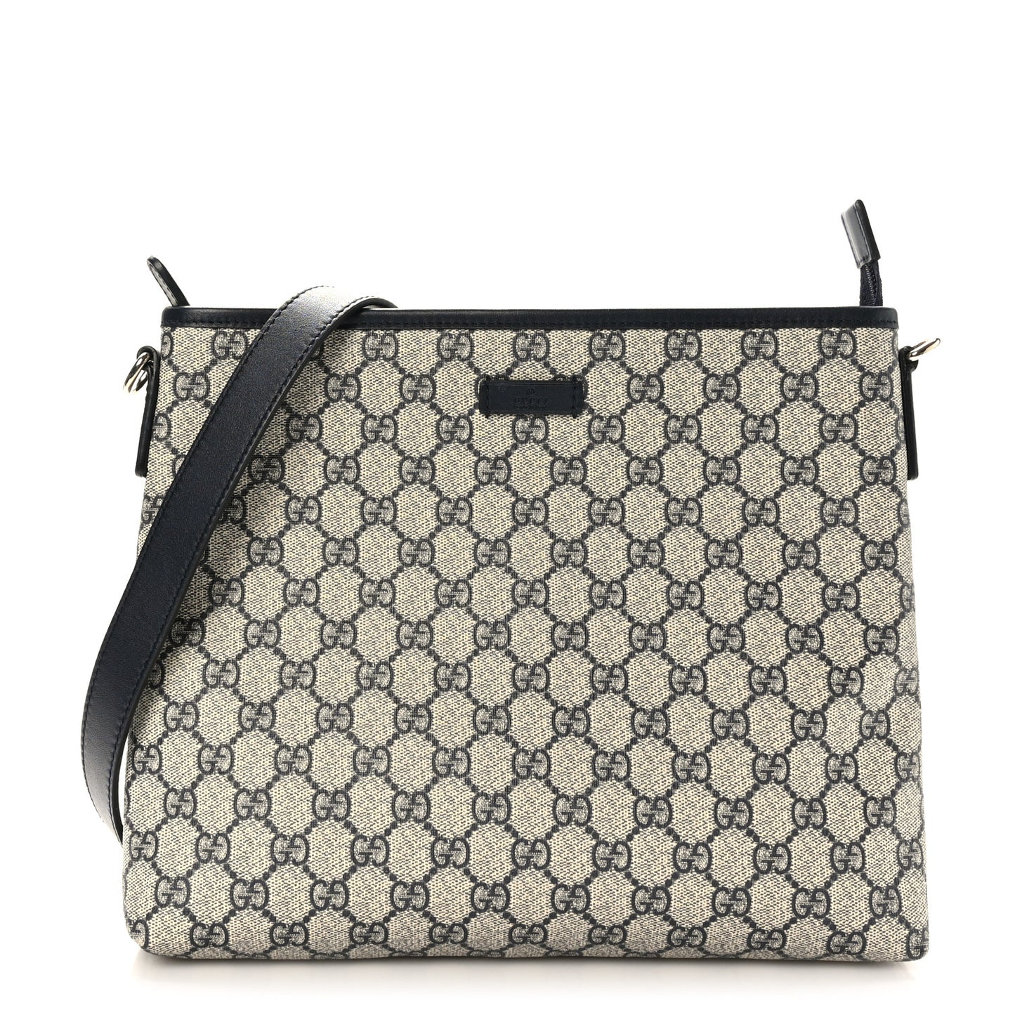 GG Plus Monogram Medium Flat Messenger Bag Navy