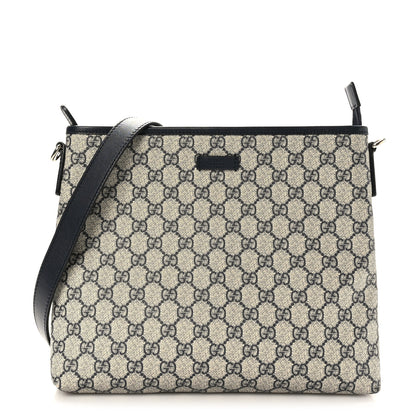 Gucci GG Plus Monogram Medium Flat Messenger Bag Navy 1 of 9