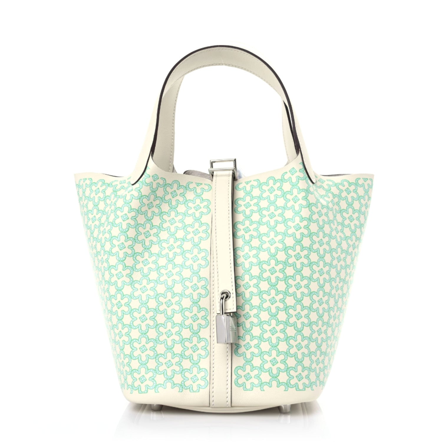 Hermes Swift Lucky Daisy Picotin Lock 18 PM Nata Vert 1 of 9