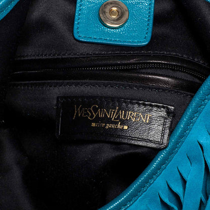 Saint Laurent Suede Boheme Fringe Hobo 7 of 8