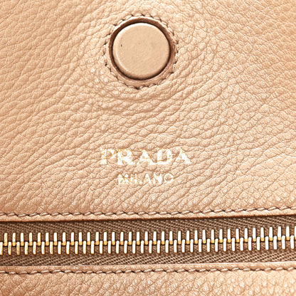 Prada Vitello Daino Pocket Shopping Tote Cammeo 6 of 10