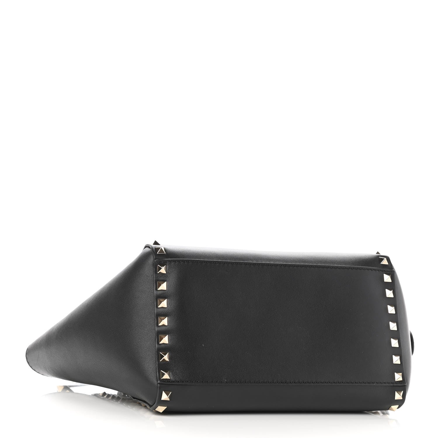 Valentino Garavani Vitello Small Rockstud Double Handle Tote Black 4 of 11