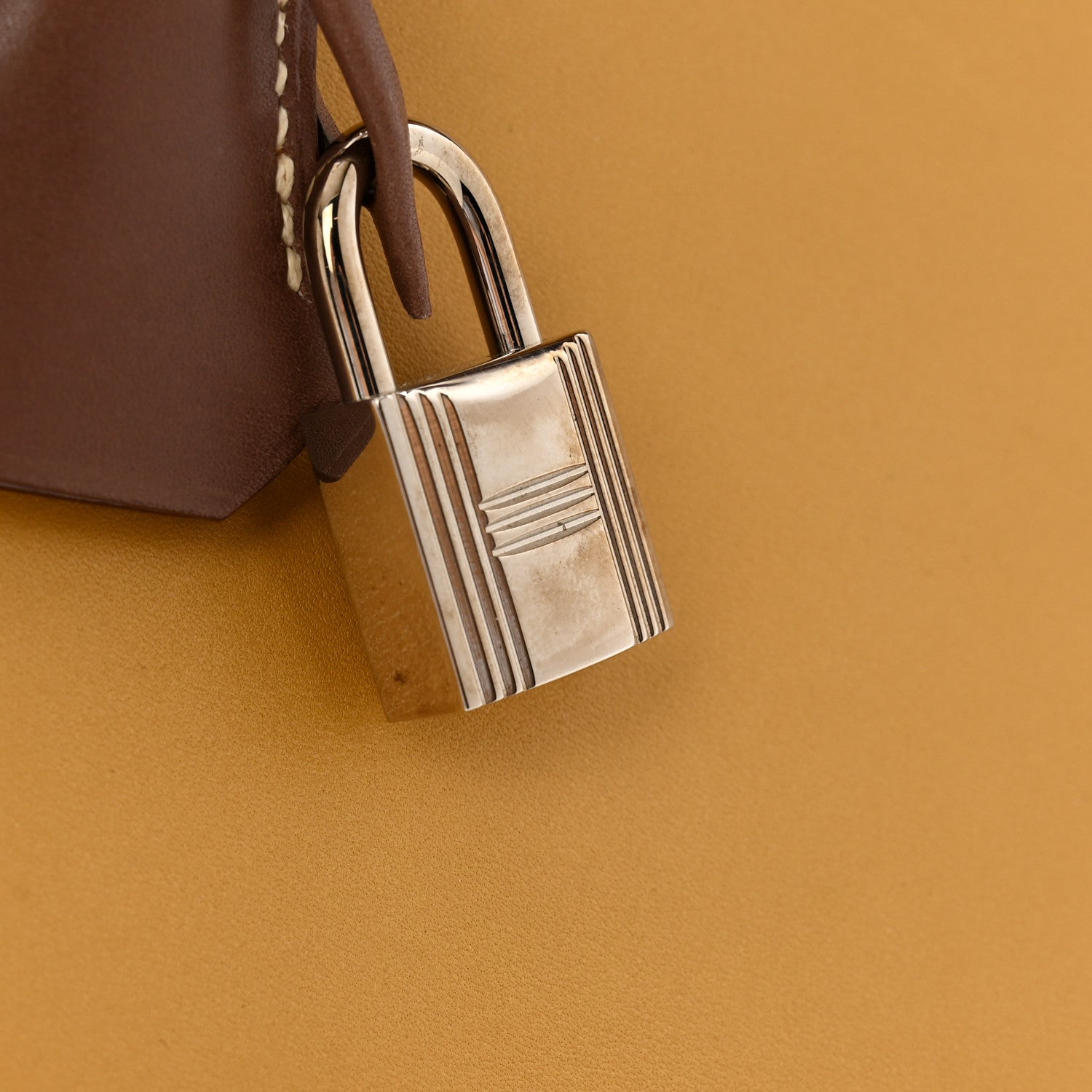 Hermes Chamonix Horseshoe Birkin 30  Curry Brulee Gris Tourterelle 12 of 15