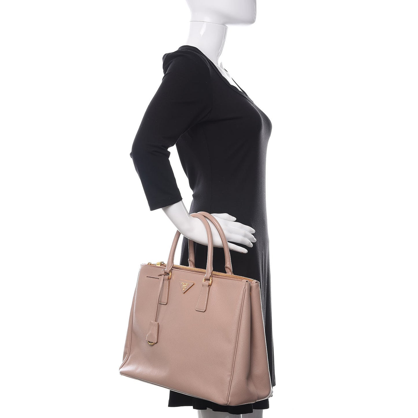 Saffiano Large Galleria Double Zip Tote Cammeo