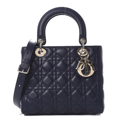 Christian Dior Lambskin Cannage Medium Lady Dior Navy Blue 1 of 13